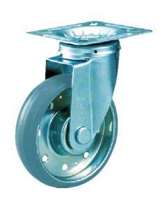 Plate Type Gray Rubber Caster High-tensile Caster (tire mark less type)  Flexible