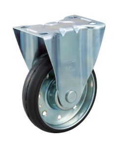 Plate Type Caster High-tensile Caster (press made rubber wheel)  Fixed