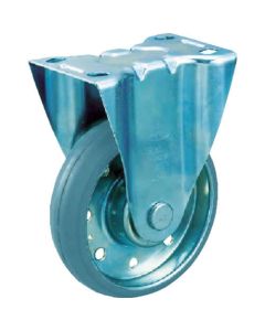 Plate Type Gray Rubber Caster High-tensile Caster (tire mark less type)  Fixed