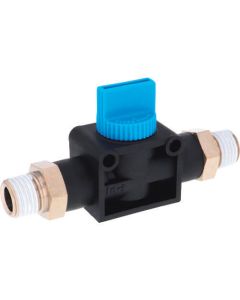 แฮนด์วาล์ว นิปเปิล ท่อวาล์ว 2 ทาง R1/4 ออก R1/4