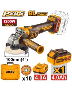 20V-BL เครื่องเจียร์ 4"1200W-ชุดแบต1ก้อน