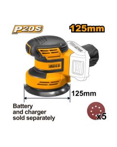 20V ขัดกระดาษทรายกลม 5"-เครื่องเปล่า