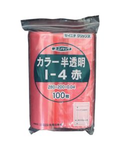 Unipack I-4 สีแดง 280 x 200 x 0.04 100 ชิ้น