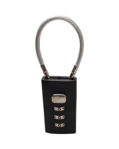 Soft shackle combination lock with spare wire