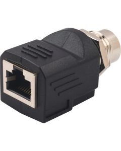 อแดปเตอร์แปลง RJ45 ⇔ M12 (ชนิดโค้ด D)