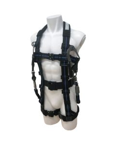Full harness type safety belt and safety rope set.