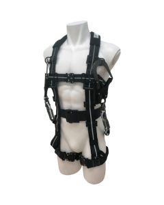 Full harness type safety belt and safety rope set.