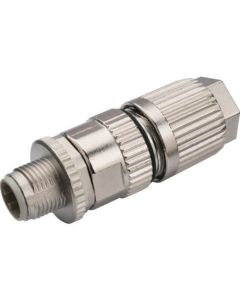 Stranded 26/7 - 22/7 AWG. Category 5e Plug. IndustrialNet. M12 D-Code. Field Terminable 1อัน