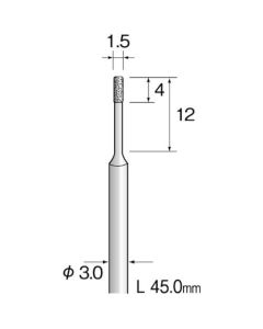 Precision Diamond Plated Point (Carbide Shaft) 1เส้น