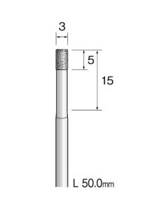 Precision Diamond Plated Point (Carbide Shaft) 1เส้น