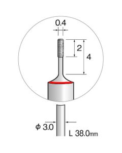 Precision Diamond Plated Point (Carbide Shaft) 1เส้น