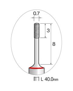 Precision Diamond Plated Point (Carbide Shaft) 1เส้น