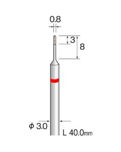 Precision Diamond Plated Point (Carbide Shaft) 1เส้น