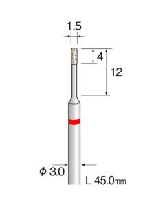 Precision Diamond Plated Point (Carbide Shaft) 1เส้น