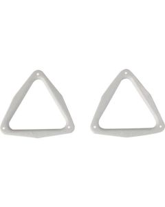 ข้อต่อสามห่วงโลหะ A38 x B48 x C6.5 สีขาว