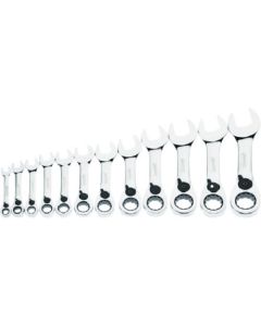 Stubby Ratcheting Combination Wrenches ชุดละ 12เส้น