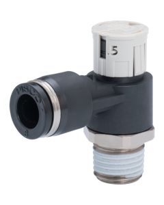 Speed Controller Push-lock Type With Indicator Elbow Meter-out Flow rate:General-type