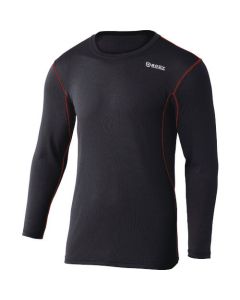 Long Sleeve Crew Neck Shirt Body Toughness Dual Mesh 1แผ่น