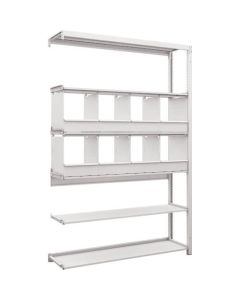 K1 type Light-Duty Antibacterial-Coated High-density storage Shelving(with Trays)(Weight Capacity:100kg per Shelf)(Height:1900mm) 1อัน