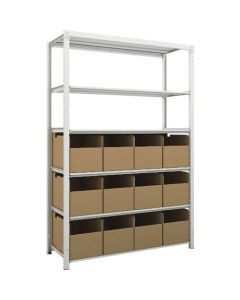 K1 type Light-Duty Antibacterial-Coated High-density storage Shelving(with Boxes)(Weight Capacity:100kg per Shelf)(Height:1900mm) 1อัน