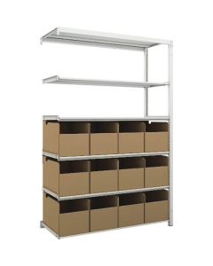 K1 type Light-Duty Antibacterial-Coated High-density storage Shelving(with Boxes)(Weight Capacity:100kg per Shelf)(Height:1900mm) 1อัน