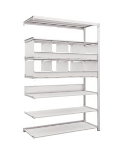 K1 type Light-Duty Antibacterial-Coated High-density storage Shelving(with Trays)(Weight Capacity:100kg per Shelf)(Height:1900mm) 1อัน