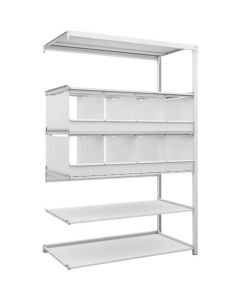 K1 type Light-Duty Antibacterial-Coated High-density storage Shelving(with Trays)(Weight Capacity:100kg per Shelf)(Height:1900mm) 1อัน