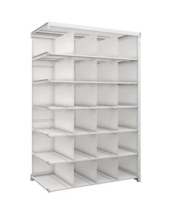 K1 type Light-Duty Antibacterial-Coated High-density storage Shelving(with Back panel and Side panel and Operation type Partitions)(Weight Capacity:100kg per Shelf)(Height:1900mm) 1อัน