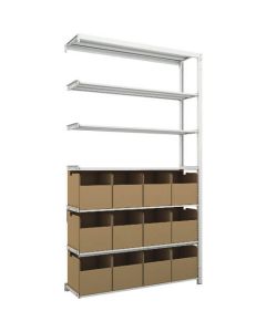 K1 type Light-Duty Antibacterial-Coated High-density storage Shelving(with Boxes)(Weight Capacity:100kg per Shelf)(Height:2200mm) 1อัน