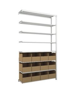 K1 type Light-Duty Antibacterial-Coated High-density storage Shelving(with Boxes)(Weight Capacity:100kg per Shelf)(Height:2200mm) 1อัน