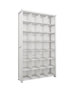 K1 type Light-Duty Antibacterial-Coated High-density storage Shelving(with Back panel and Side panel and Operation type Partition)(Weight Capacity:100kg per Shelf)(Height:2200mm) 1อัน