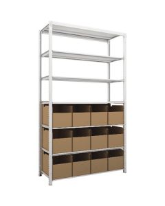 K1 type Light-Duty Antibacterial-Coated High-density storage Shelving(with Boxes)(Weight Capacity:100kg per Shelf)(Height:2200mm) 1อัน