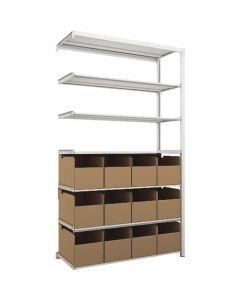 K1 type Light-Duty Antibacterial-Coated High-density storage Shelving(with Boxes)(Weight Capacity:100kg per Shelf)(Height:2200mm) 1อัน