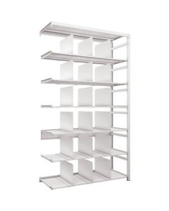 K1 type Light-Duty Antibacterial-coated High-density storage Shelving(with Operation type Partition)(Weight Capacity:100kg per Shelf)(Height:2200mm) 1อัน
