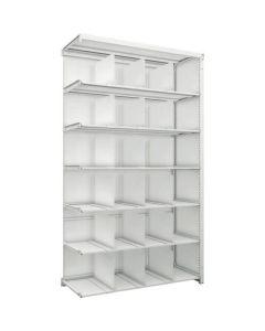 K1 type Light-Duty Antibacterial-Coated High-density storage Shelving(with Back panel and Side panel and Operation type Partitions)(Weight Capacity:100kg per Shelf)(Height:2200mm) 1อัน