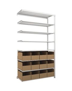 K1 type Light-Duty Antibacterial-Coated High-density storage Shelving(with Boxes)(Weight Capacity:100kg per Shelf)(Height:2200mm) 1อัน