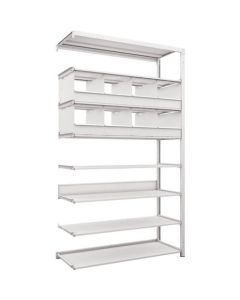K1 type Light-Duty Antibacterial-Coated High-density storage Shelving(with Trays)(Weight Capacity:100kg per Shelf)(Height:2200mm) 1อัน
