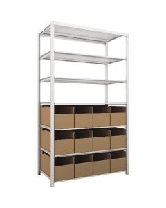 K1 type Light-Duty Antibacterial-Coated High-density storage Shelving(with Boxes)(Weight Capacity:100kg per Shelf)(Height:2200mm) 1อัน