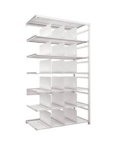 K1 type Light-Duty Antibacterial-coated High-density storage Shelving(with Operation type Partition)(Weight Capacity:100kg per Shelf)(Height:2200mm) 1อัน