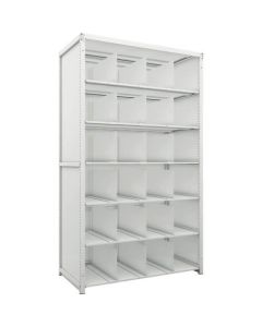 K1 type Light-Duty Antibacterial-Coated High-density storage Shelving(with Back panel and Side panel and Operation type Partition)(Weight Capacity:100kg per Shelf)(Height:2200mm) 1อัน