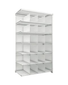 K1 type Light-Duty Antibacterial-Coated High-density storage Shelving(with Back panel and Side panel and Operation type Partitions)(Weight Capacity:100kg per Shelf)(Height:2200mm) 1อัน
