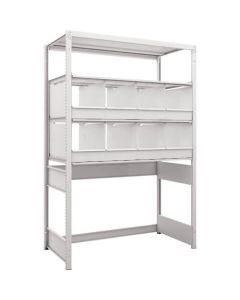 K1 type Light-Duty Antibacterial-Coated High-density storage Shelving(Open bottom type with Partition)(Weight Capacity:100kg per Shelf)(Height:1900mm) 1อัน