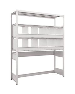 K1 type Light-Duty Antibacterial-Coated High-density storage Shelving(Open bottom type with Partition)(Weight Capacity:100kg per Shelf)(Height:1900mm) 1อัน