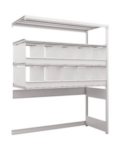 K1 type Light-Duty Antibacterial-Coated High-density storage Shelving(Open bottom type with Partition)(Weight Capacity:100kg per Shelf)(Height:1900mm) 1อัน
