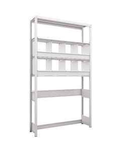 K1 type Light-Duty Antibacterial-Coated High-density storage Shelving(Open bottom type with Partition)(Weight Capacity:100kg per Shelf)(Height:2200mm) 1อัน