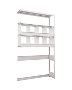 K1 type Light-Duty Antibacterial-Coated High-density storage Shelving(Open bottom type with Partition)(Weight Capacity:100kg per Shelf)(Height:2200mm) 1อัน