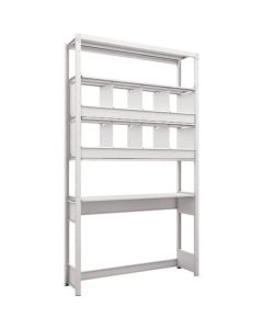 K1 type Light-Duty Antibacterial-Coated High-density storage Shelving(Open bottom type with Partition)(Weight Capacity:100kg per Shelf)(Height:2200mm) 1อัน