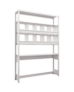 K1 type Light-Duty Antibacterial-Coated High-density storage Shelving(Open bottom type with Partition)(Weight Capacity:100kg per Shelf)(Height:2200mm) 1อัน