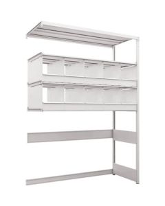 K1 type Light-Duty Antibacterial-Coated High-density storage Shelving(Open bottom type with Partition)(Weight Capacity:100kg per Shelf)(Height:2200mm) 1อัน