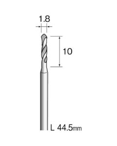 ดอกสว่าน เหล็กกล้า φ1.8 (รวม 10 ชิ้น)